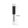 High quality cosmetics vendors black top 8ml empty clear lip gloss tubes wirh wands custom logo